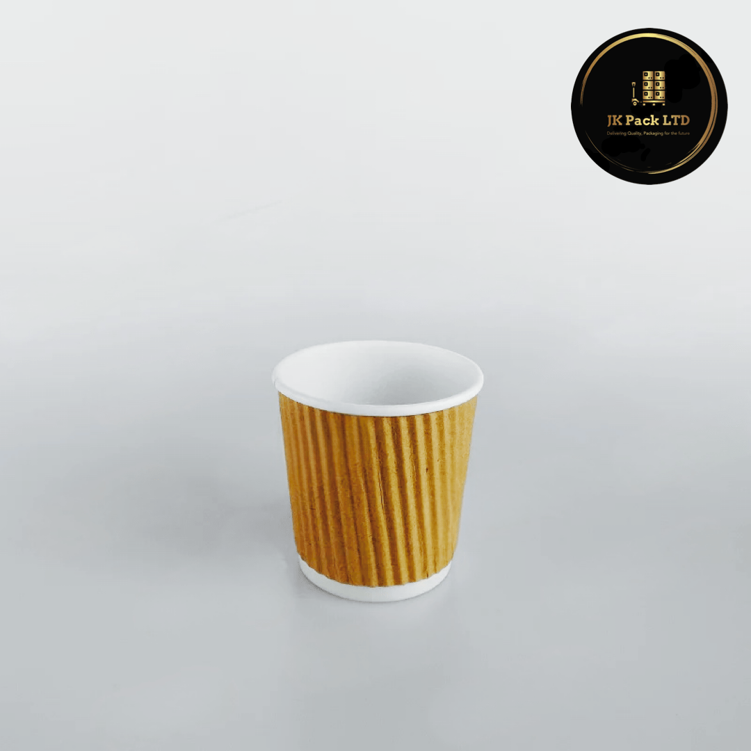 8oz Kraft Ripple Wall Cups - 500 pcs