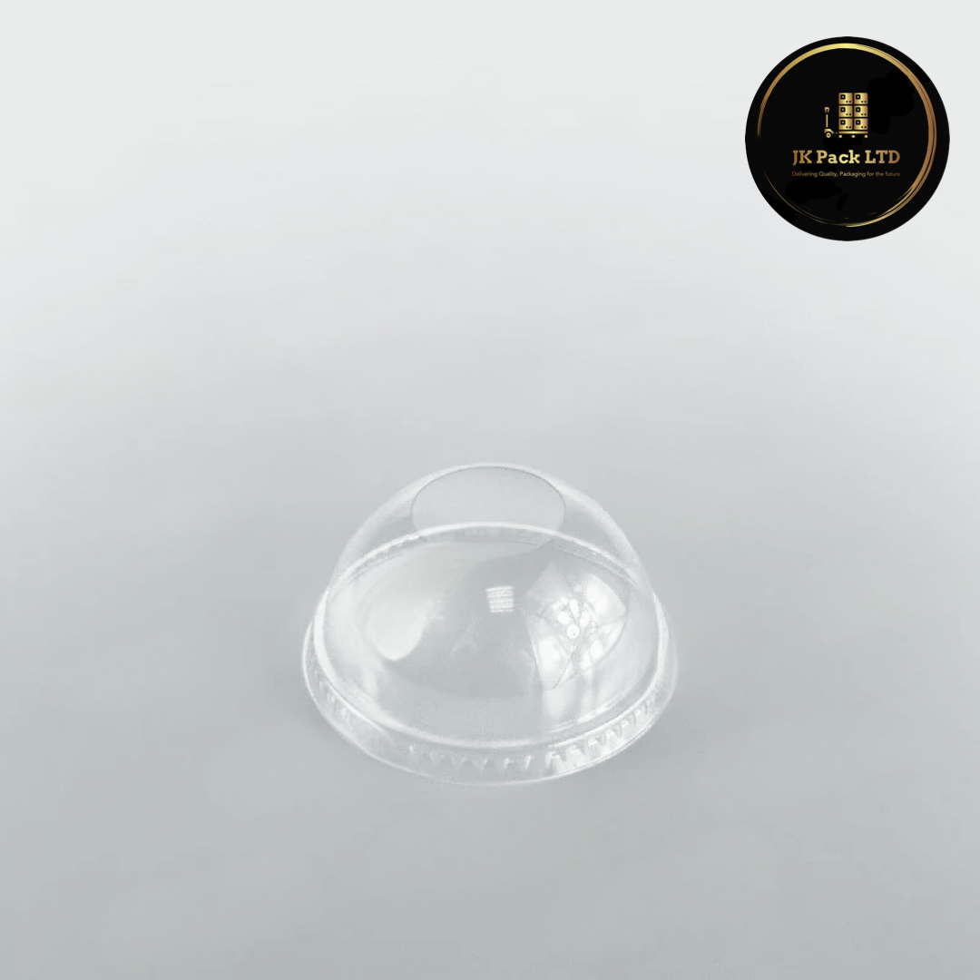 12oz PET Domed Lid With Open Straw Slot - 1000pcs
