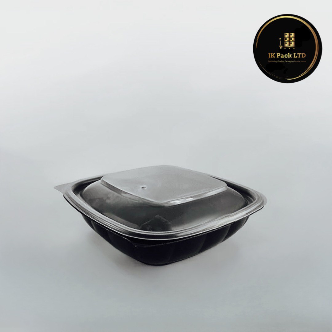 SOMOPLAST SQUARE BLACK MICROWAVABLE CONTAINER - 500CC