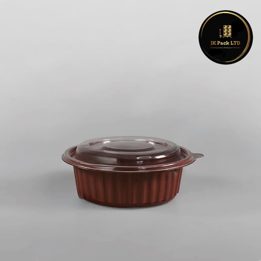 SOMOPLAST BROWN ROUND MICROWAVABLE BOWL - 500CC